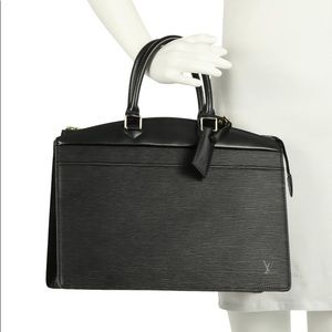 LV: Riviera Handbag Black Epi Leather Travel Bag